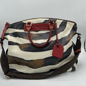 Used like new Dooney & Bourke Acid Wash Animal Print Handbag